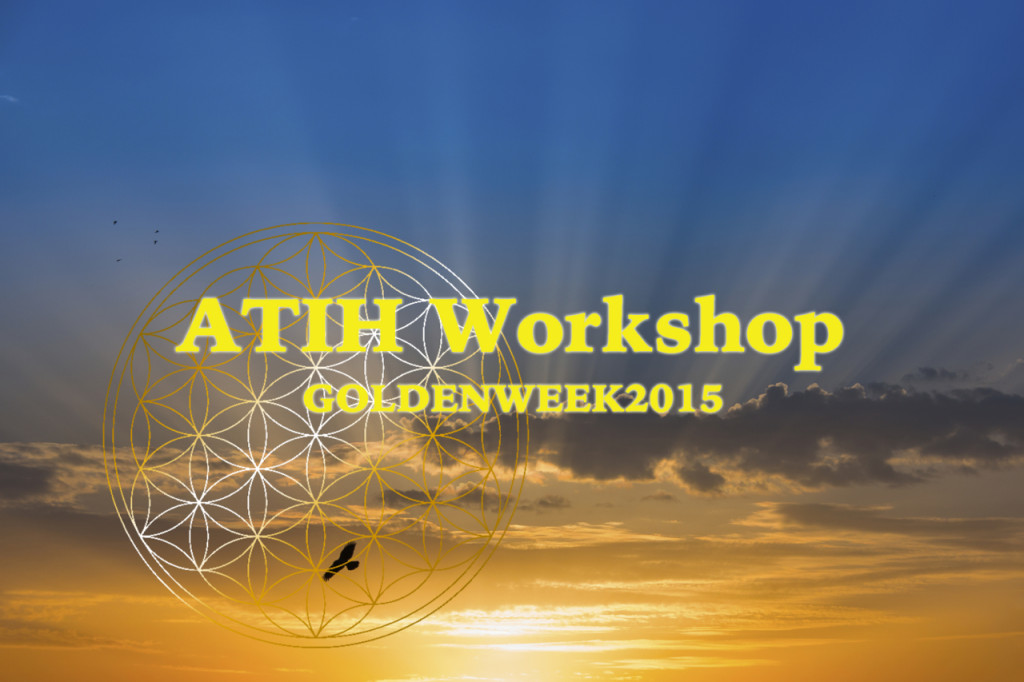 Bird over rays of light over blue sky