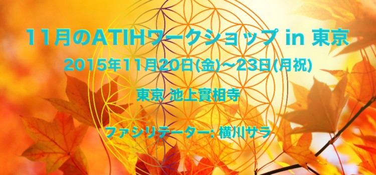 11月のATIHワークショップ in 東京 11月のATIHワークショップ in 東京